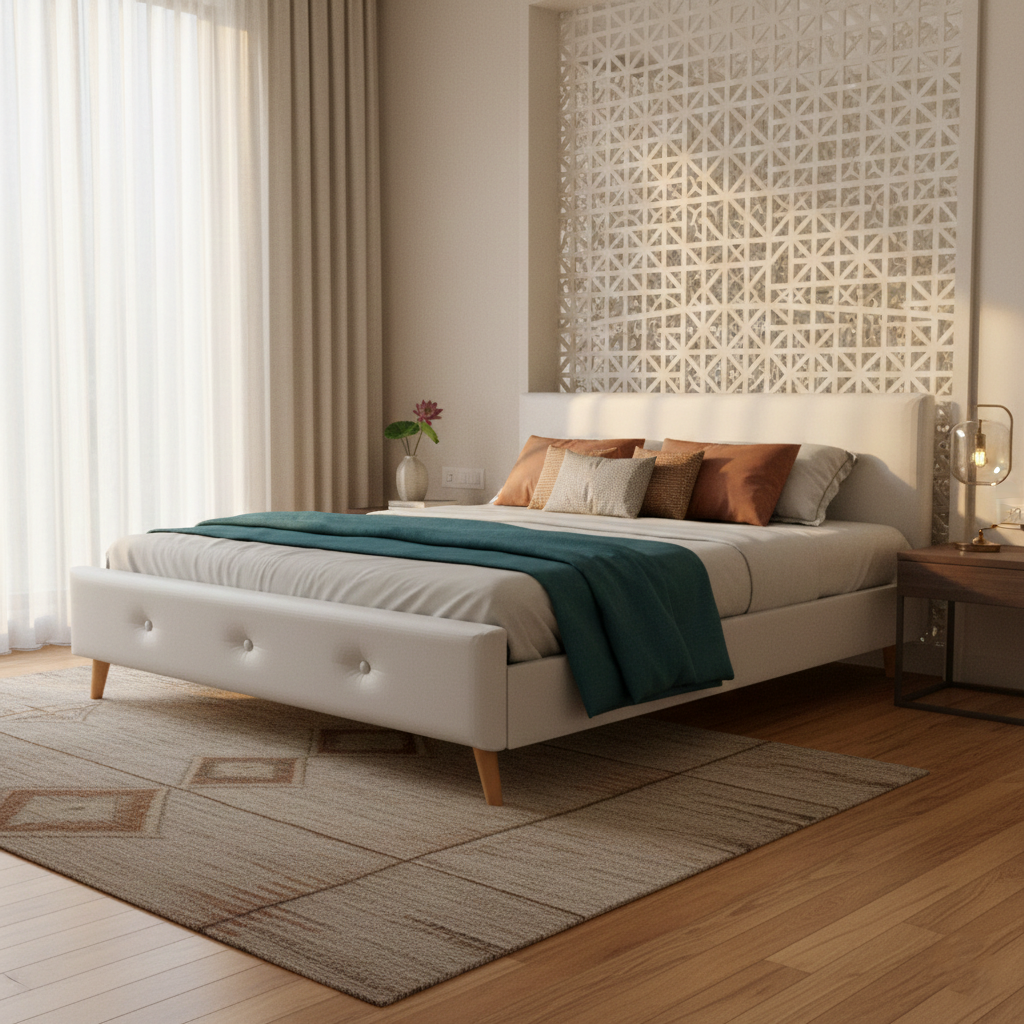 Modtuf King size Bed-White